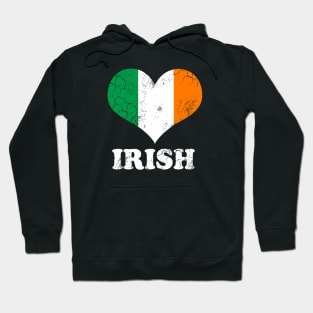 Irish Flag Heart Love Ireland St Patrick's Day Hoodie